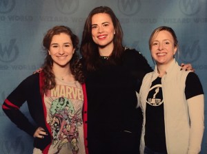 Niece Katie, Hayley Atwell, me
