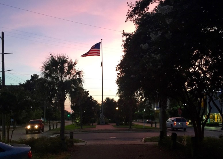 The neutral ground on Harrison Avenue. Some pivotal moments in the story happen on this street.